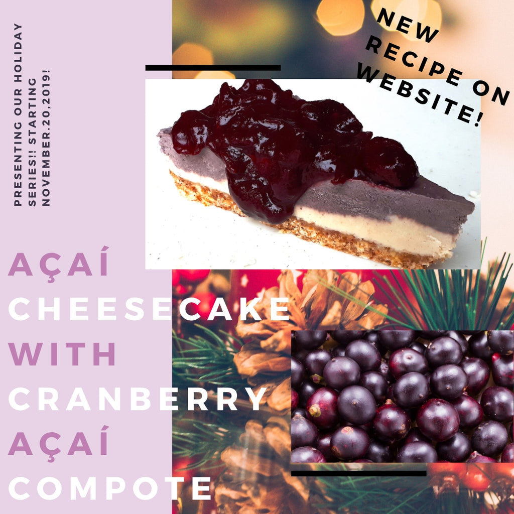Açaí Cheesecake with Cranberry Açaí Compote