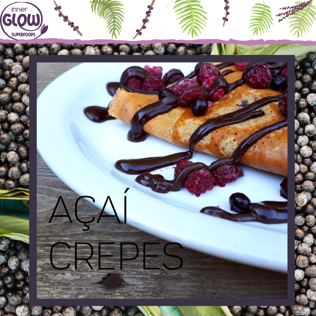 High Protein Crepes with Açaí Chocolate Sauce (Sugar-free, Gluten-free, Grain-free)